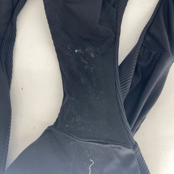 Becca American Fit Womens Black New Ribbed Bikini Bottom US Small - Picture 4 of 8